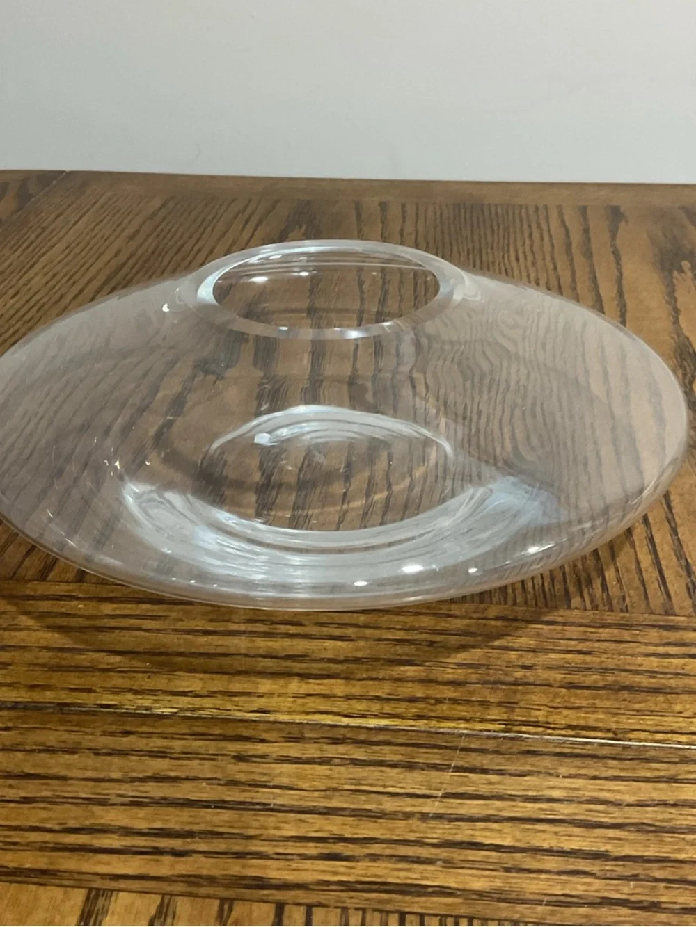 Clear Glass Ring Vase / Centerpiece for dried flowers or arrangement